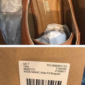 ASOS Shoes - Asos Manic Wide Fit Brogues 7.5 BNIB ASOS Shoes - Asos Manic Wide Fit Brogues 7.5 BNIB